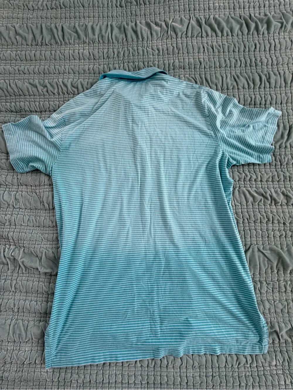 Ralph Lauren Men's Mint Striped Performance Polo-Large